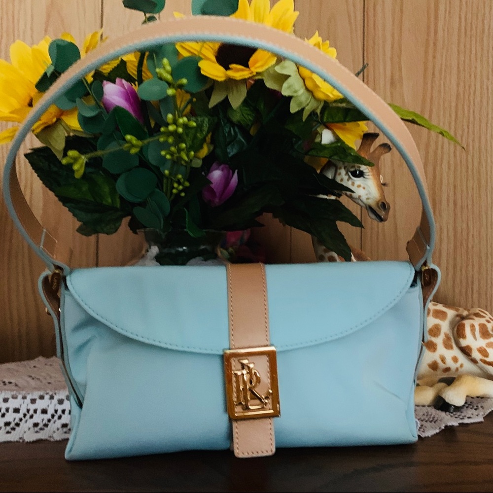 ✨HP✨ Lauren Ralph Lauren paled Turquoise Purse